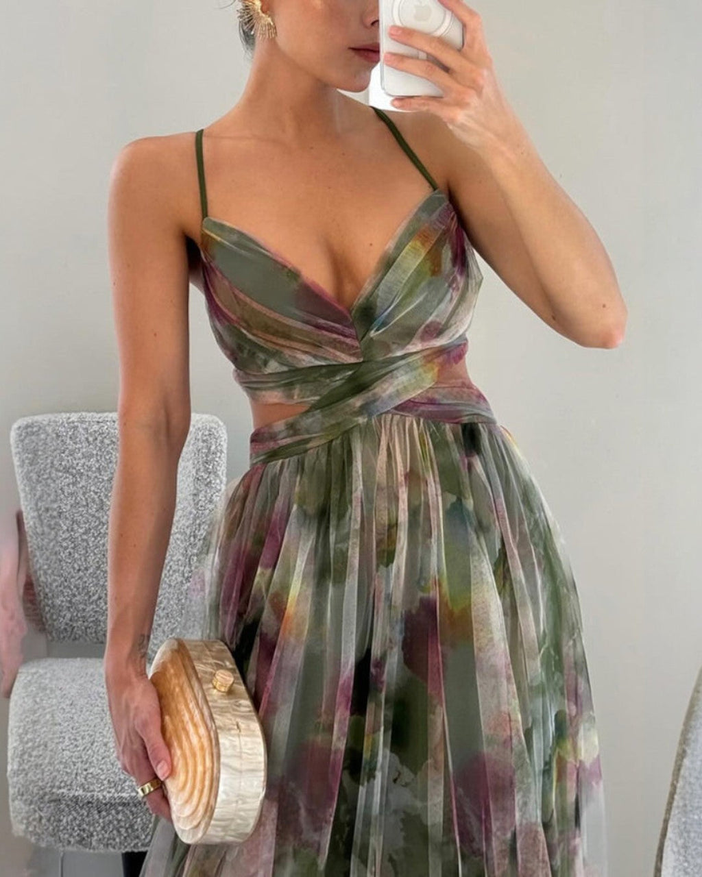 Gisela| Vestido maxi encantado con motivo floral