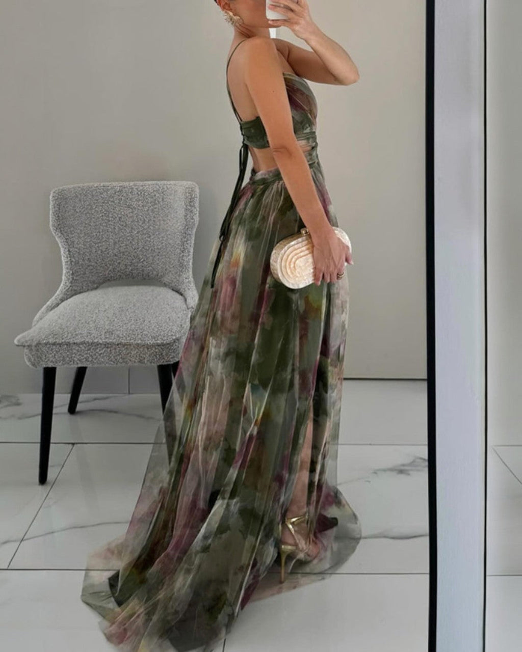 Gisela| Vestido maxi encantado con motivo floral