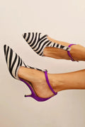 Davinia™ | Zapatos de Tacón de Aguja con un Atrevido Estampado de Cebra