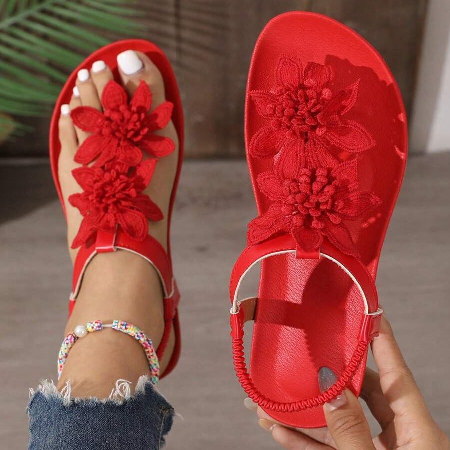 Fiorella Sandalias Ortopédicas con Flores Bordadas