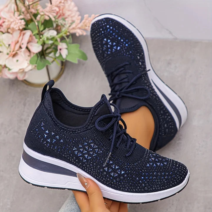 Gisela – Zapatos ortopédicos con pedrería brillante