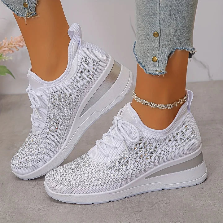 Gisela – Zapatos ortopédicos con pedrería brillante