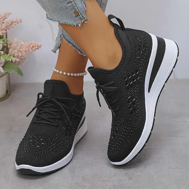 Gisela – Zapatos ortopédicos con pedrería brillante