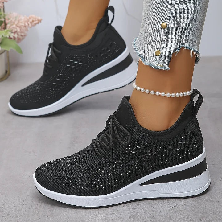 Gisela – Zapatos ortopédicos con pedrería brillante
