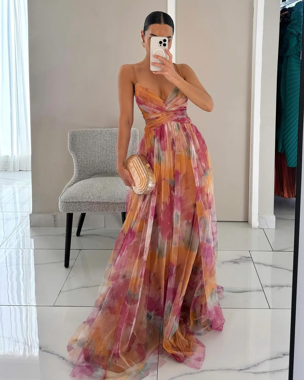 Gisela| Vestido maxi encantado con motivo floral