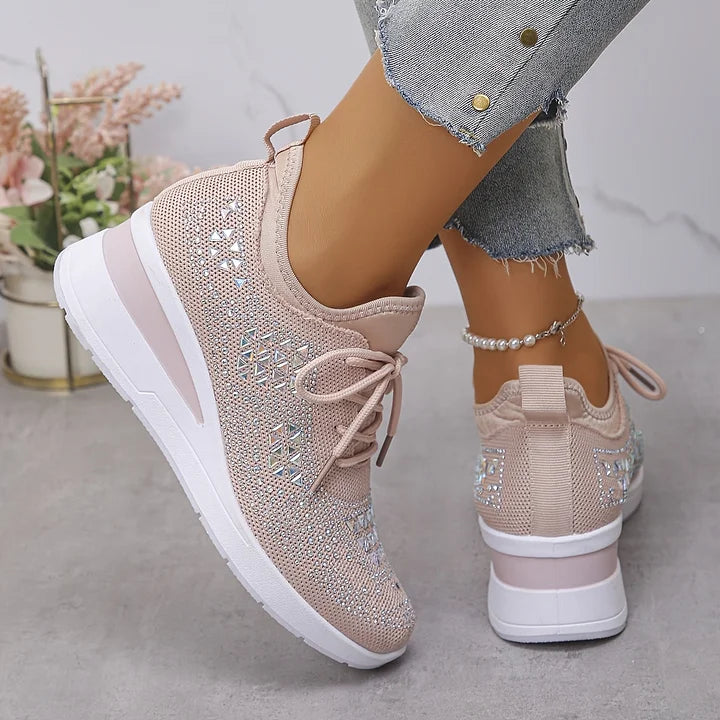 Gisela – Zapatos ortopédicos con pedrería brillante