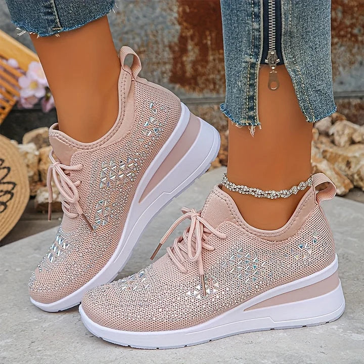 Gisela – Zapatos ortopédicos con pedrería brillante