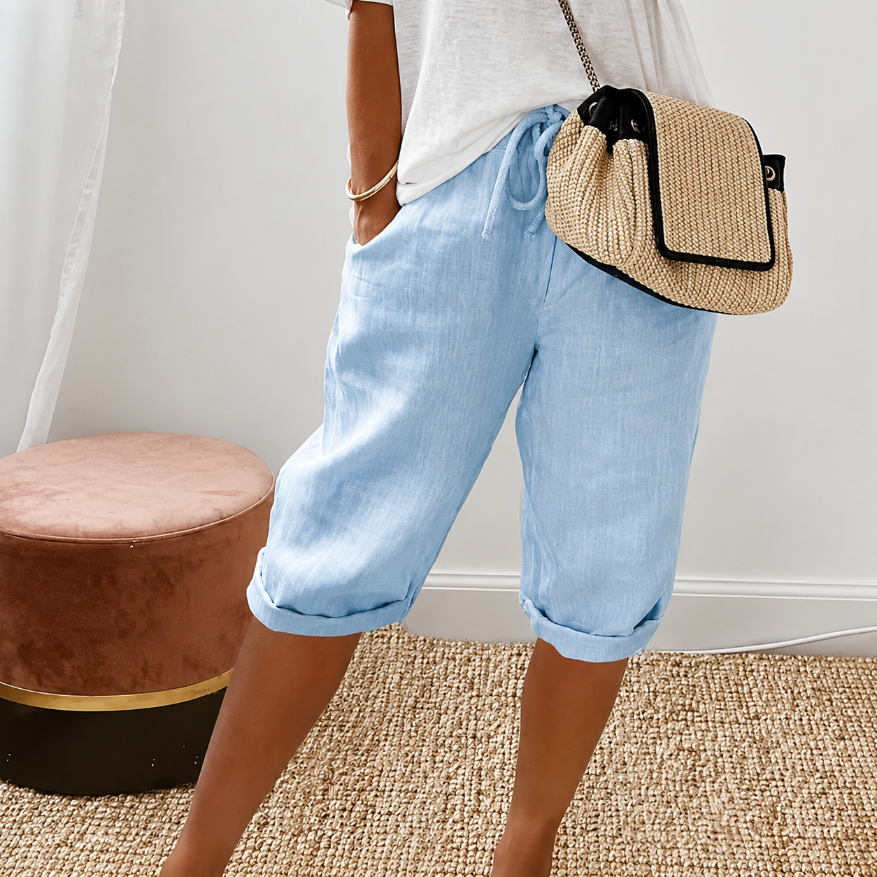 Shorts Capri à Cordon Camille