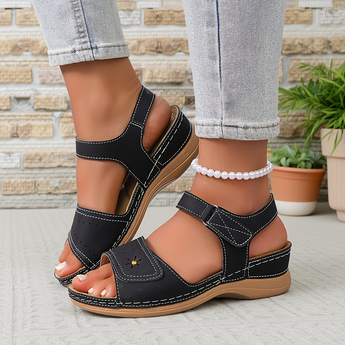 Liana Sandalias de Verano Velcro Ligeras