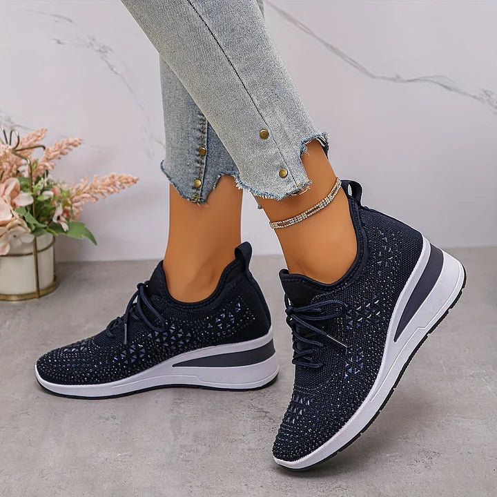 Gisela – Zapatos ortopédicos con pedrería brillante