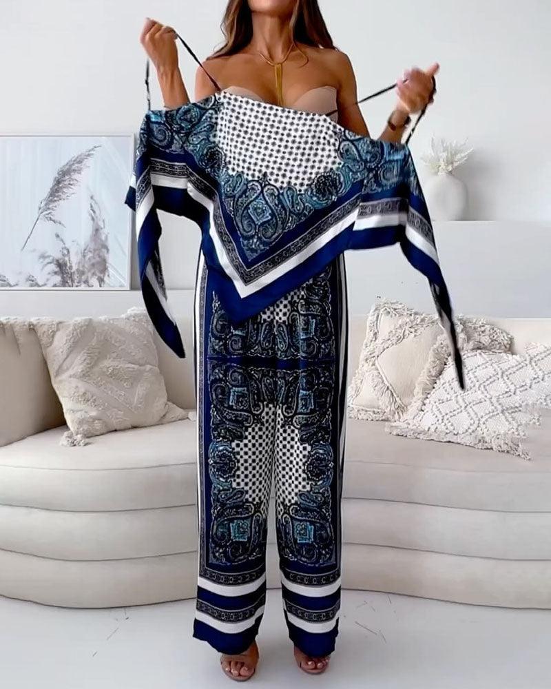 Helen | Conjunto Elegante de Cintura Alta y Pantalones para el Verano