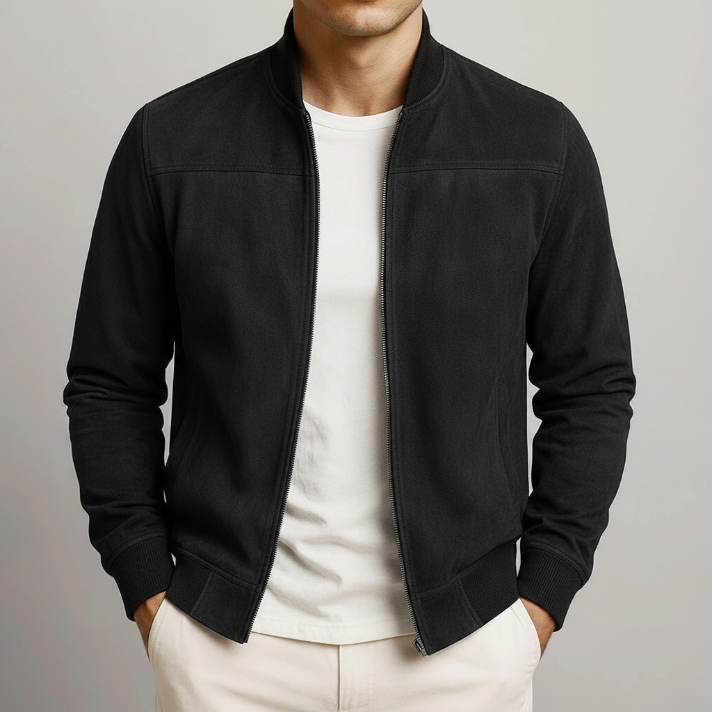 Charles | Chaqueta de aspecto ante para hombre