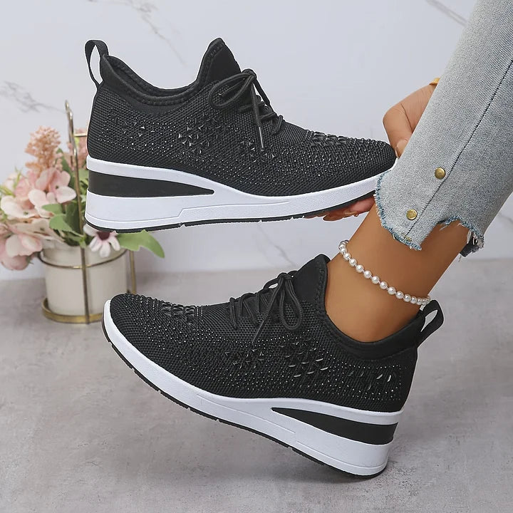 Gisela – Zapatos ortopédicos con pedrería brillante