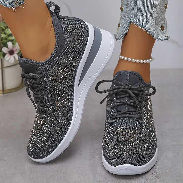 Gisela – Zapatos ortopédicos con pedrería brillante