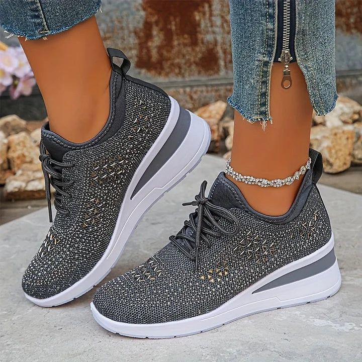 Gisela – Zapatos ortopédicos con pedrería brillante