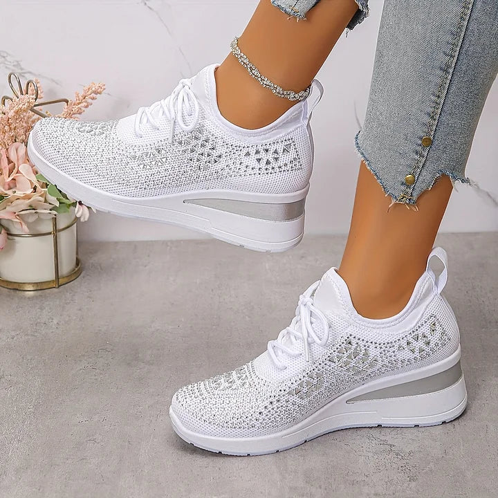 Gisela – Zapatos ortopédicos con pedrería brillante