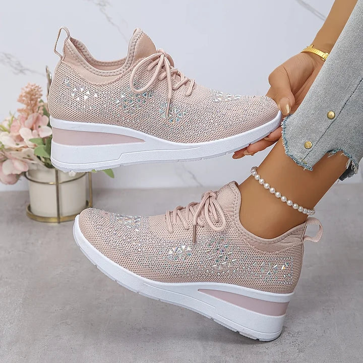 Gisela – Zapatos ortopédicos con pedrería brillante