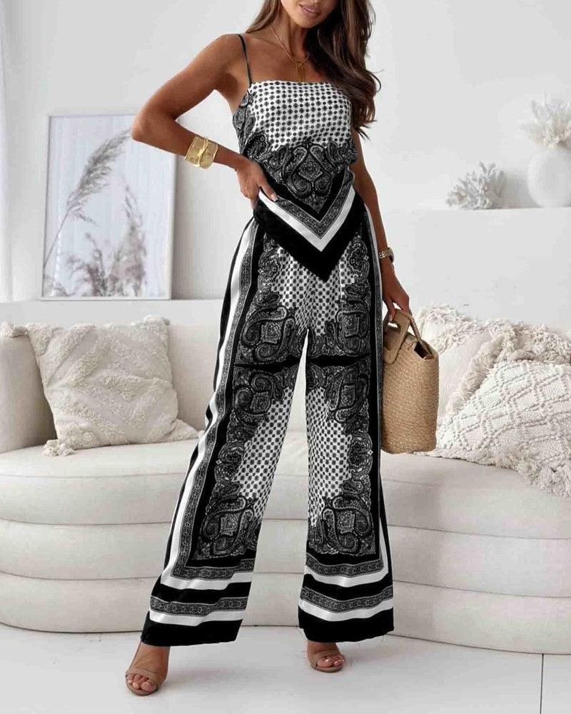 Helen | Conjunto Elegante de Cintura Alta y Pantalones para el Verano
