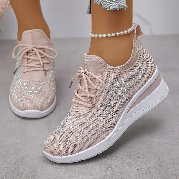 Gisela – Zapatos ortopédicos con pedrería brillante