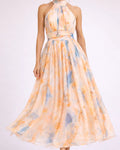 Camila Vestido Halter Acuarela