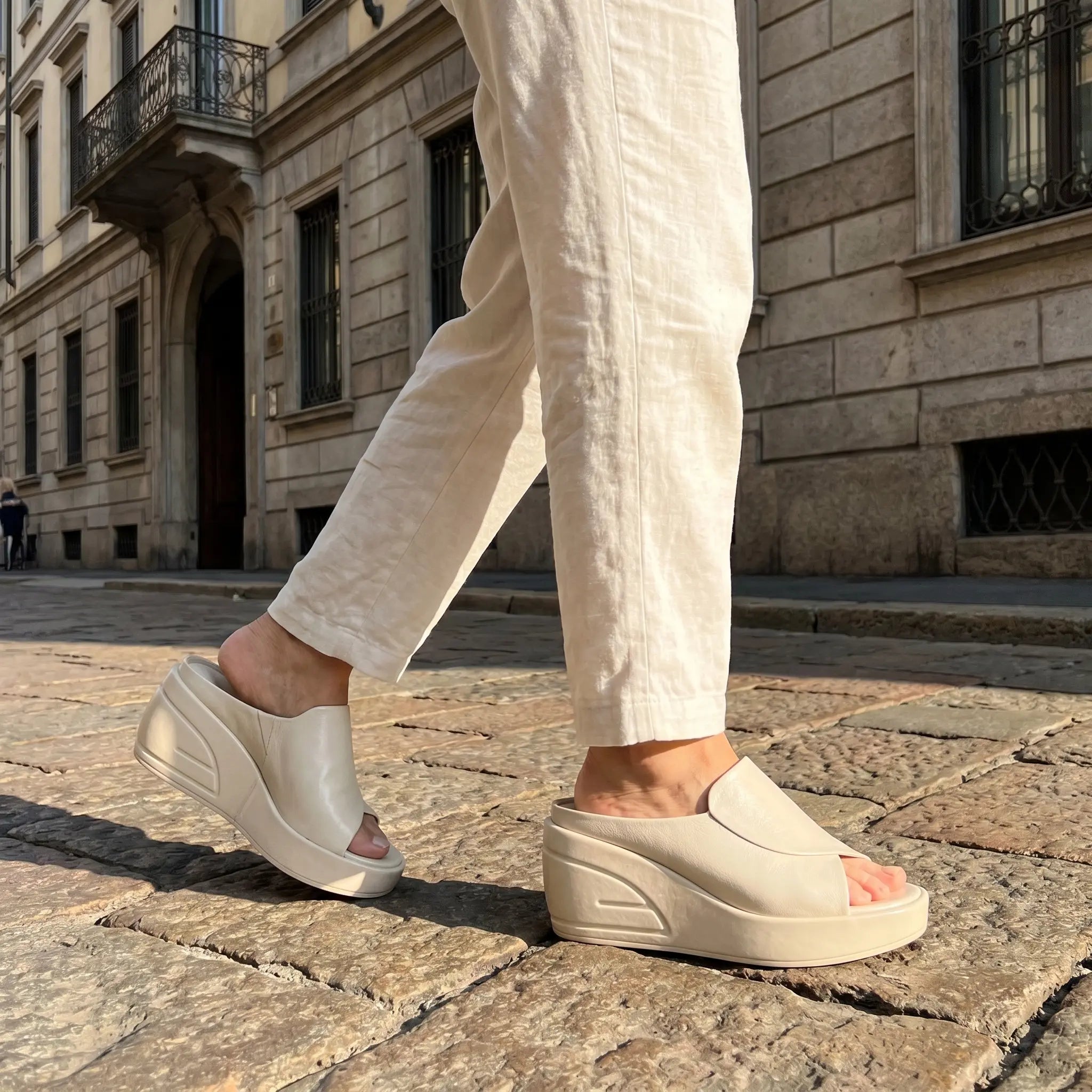 Elisa Sandalias de Cuña Slip-on Ortopédicas