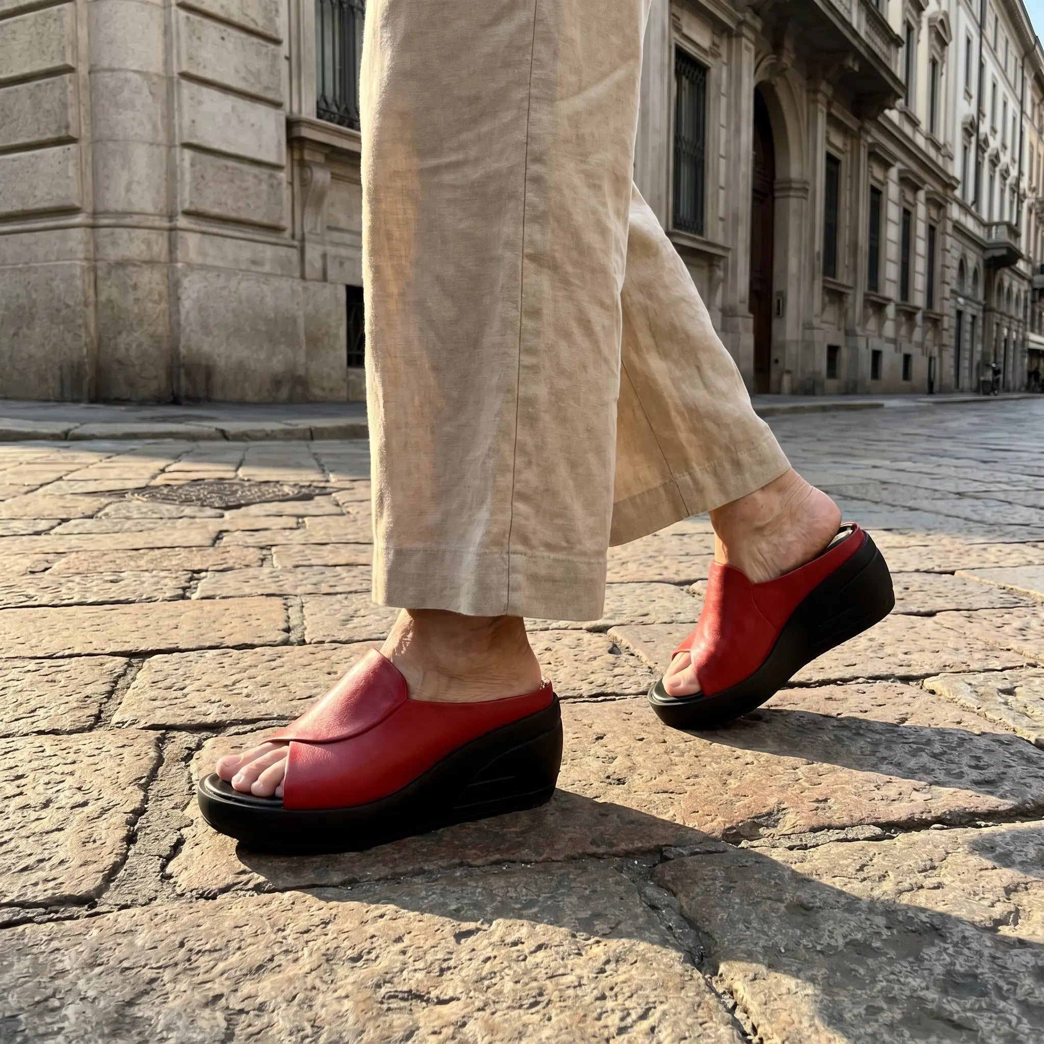 Elisa Sandalias de Cuña Slip-on Ortopédicas