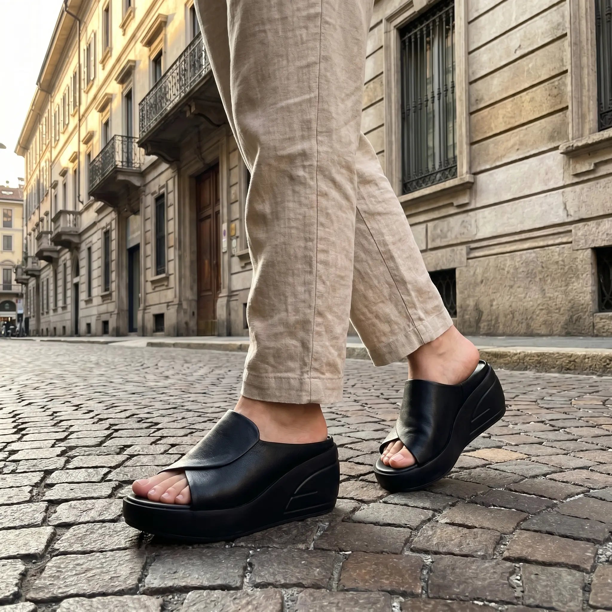Elisa Sandalias de Cuña Slip-on Ortopédicas