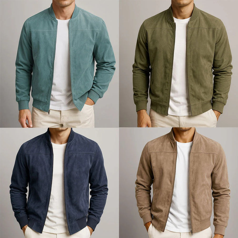 Charles | Chaqueta de aspecto ante para hombre