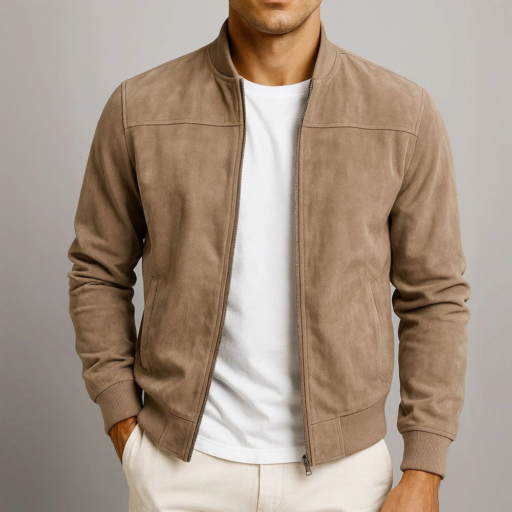 Charles | Chaqueta de aspecto ante para hombre