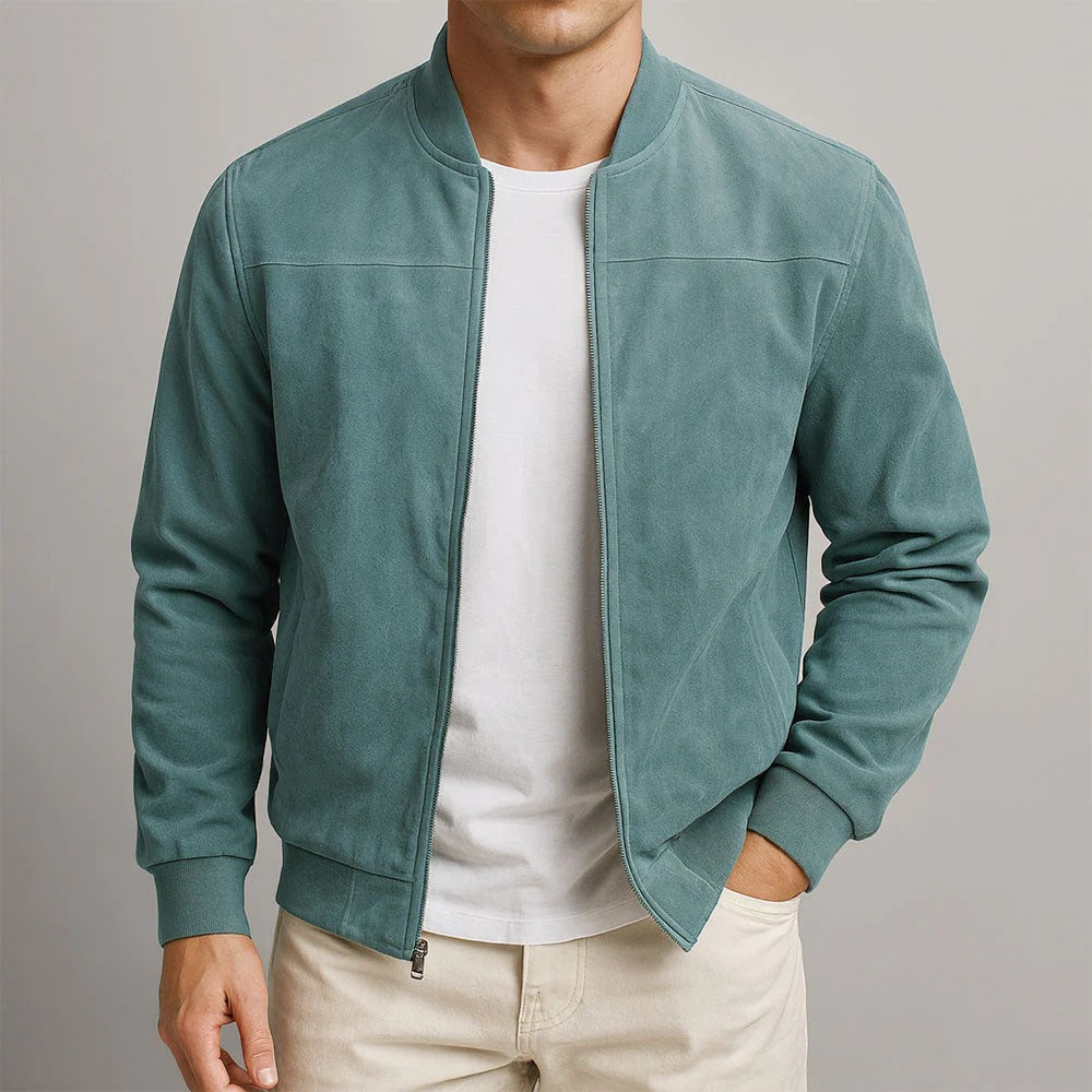 Charles | Chaqueta de aspecto ante para hombre