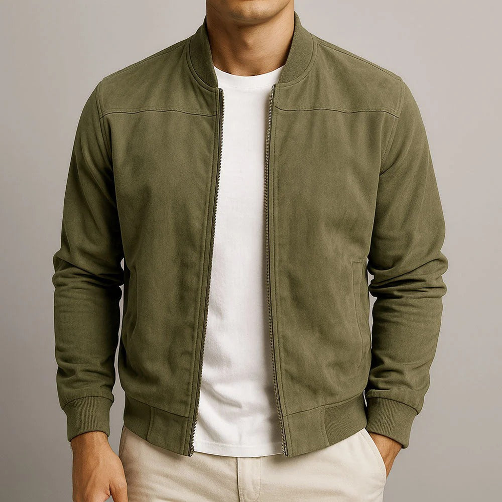 Charles | Chaqueta de aspecto ante para hombre
