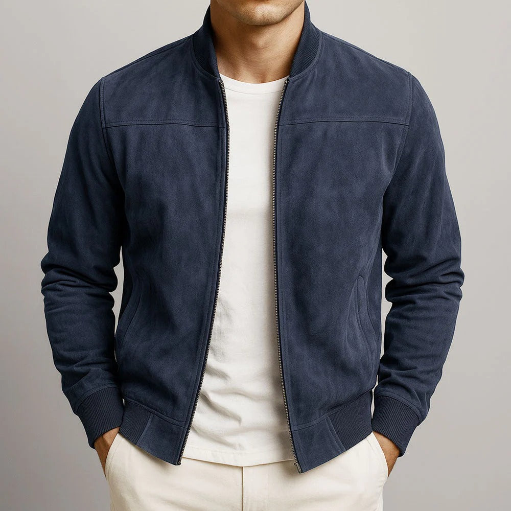 Charles | Chaqueta de aspecto ante para hombre