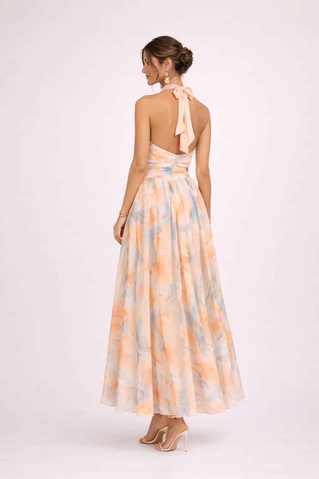 Camila Vestido Halter Acuarela