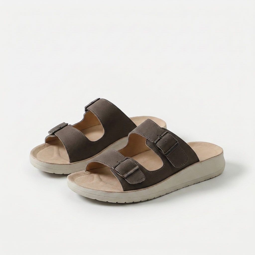 Mea Sandalias con Doble Hebilla Regulable