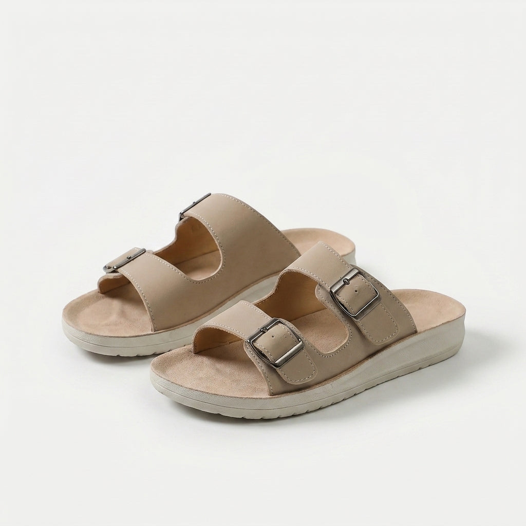 Mea Sandalias con Doble Hebilla Regulable